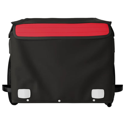 Bike Trailer Black and Red 30 kg Iron