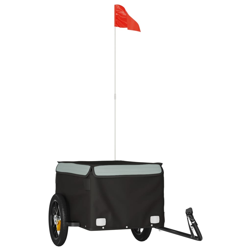 Bike Trailer Black and Grey 30 kg Iron