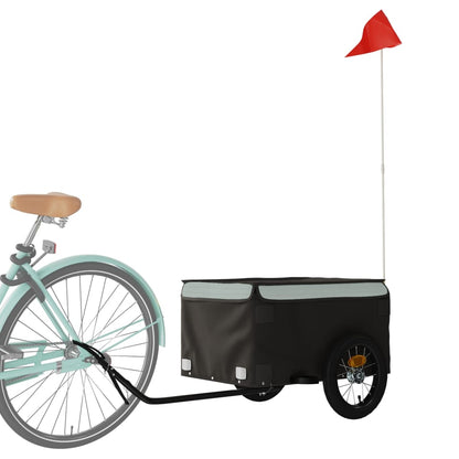 Bike Trailer Black and Grey 30 kg Iron