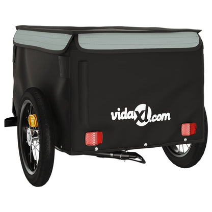 Bike Trailer Black and Grey 30 kg Iron