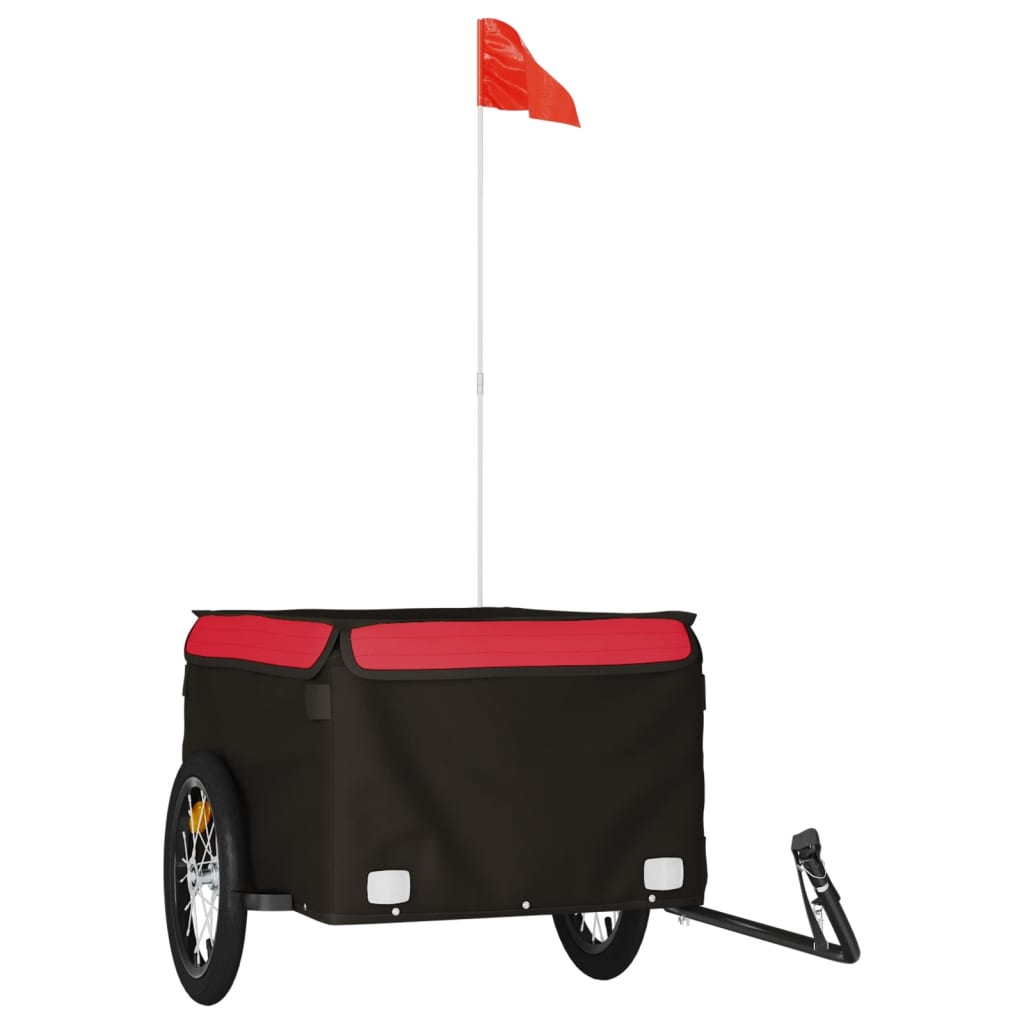 Bike Trailer Black and Red 45 kg Iron