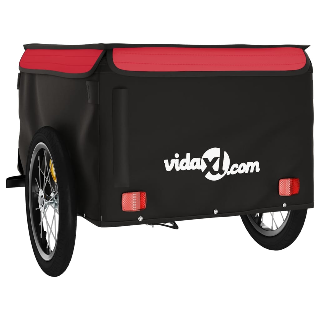 Bike Trailer Black and Red 45 kg Iron