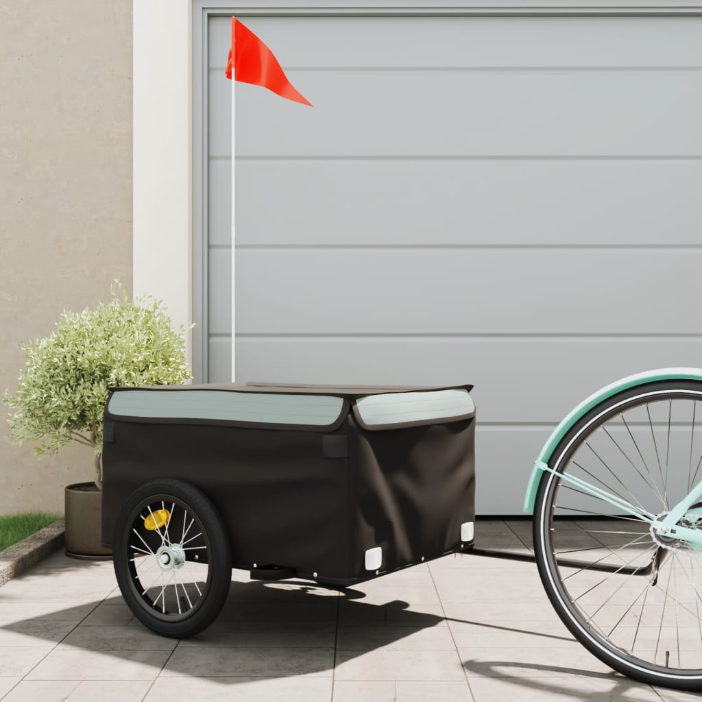 Bike Trailer Black and Grey 45 kg Iron