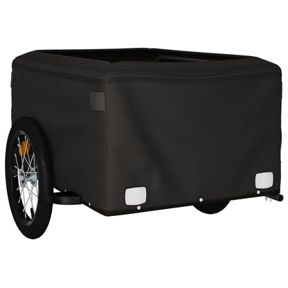 Bike Trailer Black and Yellow 45 kg Iron