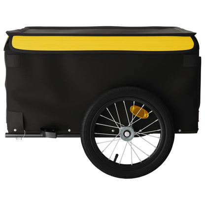 Bike Trailer Black and Yellow 45 kg Iron