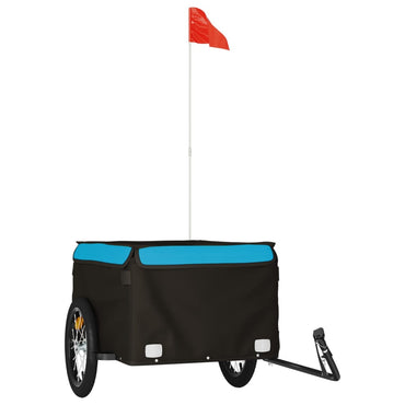 Bike Trailer Black and Blue 45 kg Iron