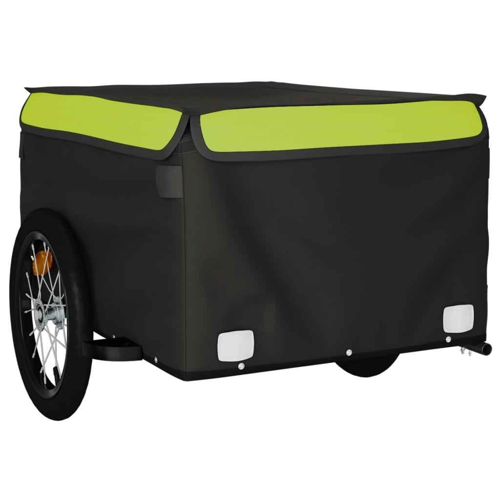 Bike Trailer Black and Green 45 kg Iron