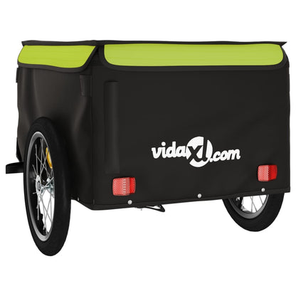 Bike Trailer Black and Green 45 kg Iron