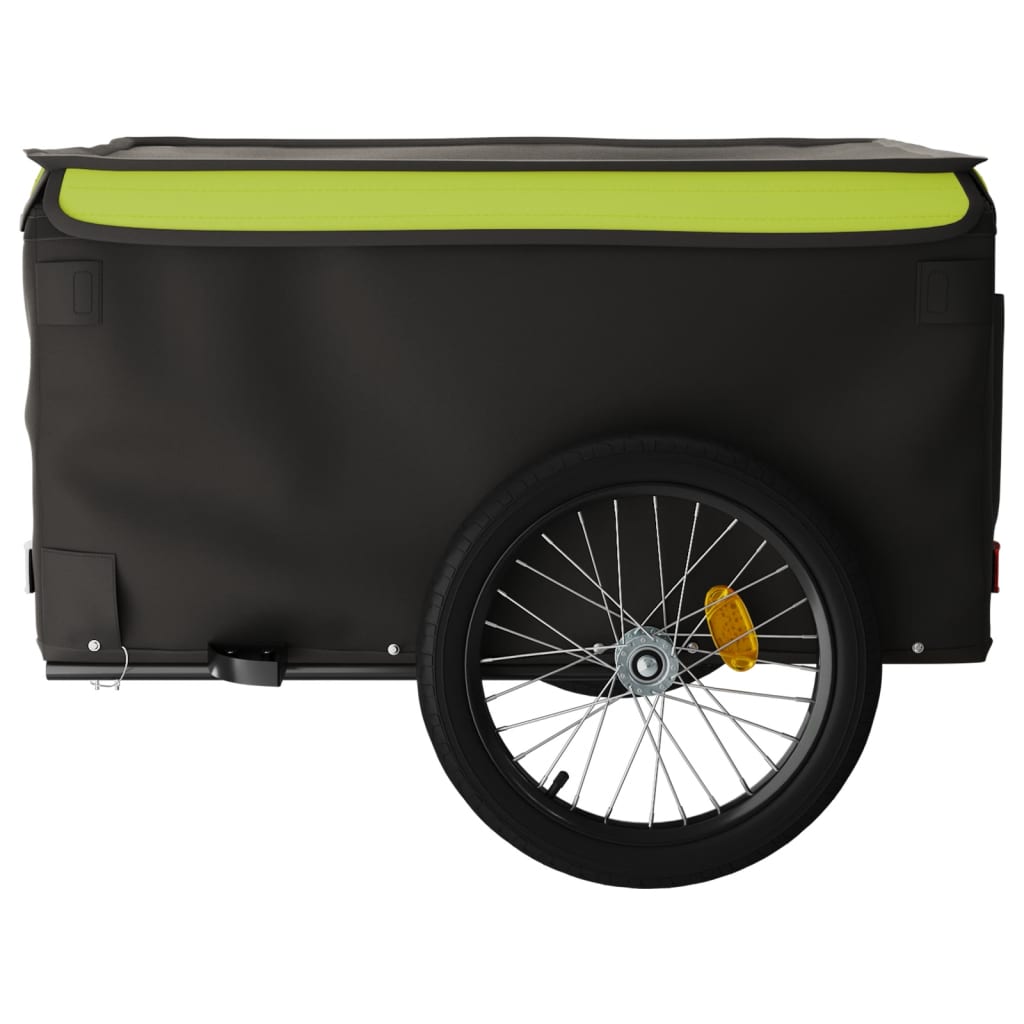 Bike Trailer Black and Green 45 kg Iron