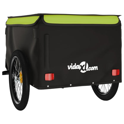 Bike Trailer Black and Green 45 kg Iron