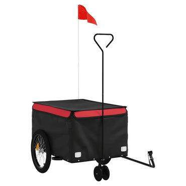 Bike Trailer Black and Red 30 kg Iron