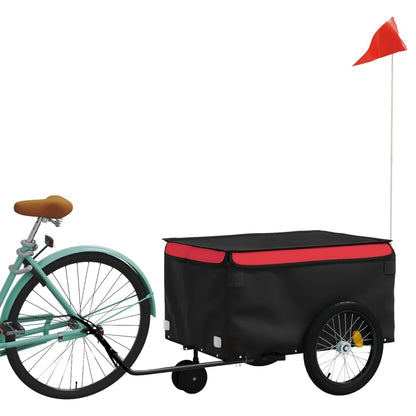 Bike Trailer Black and Red 30 kg Iron