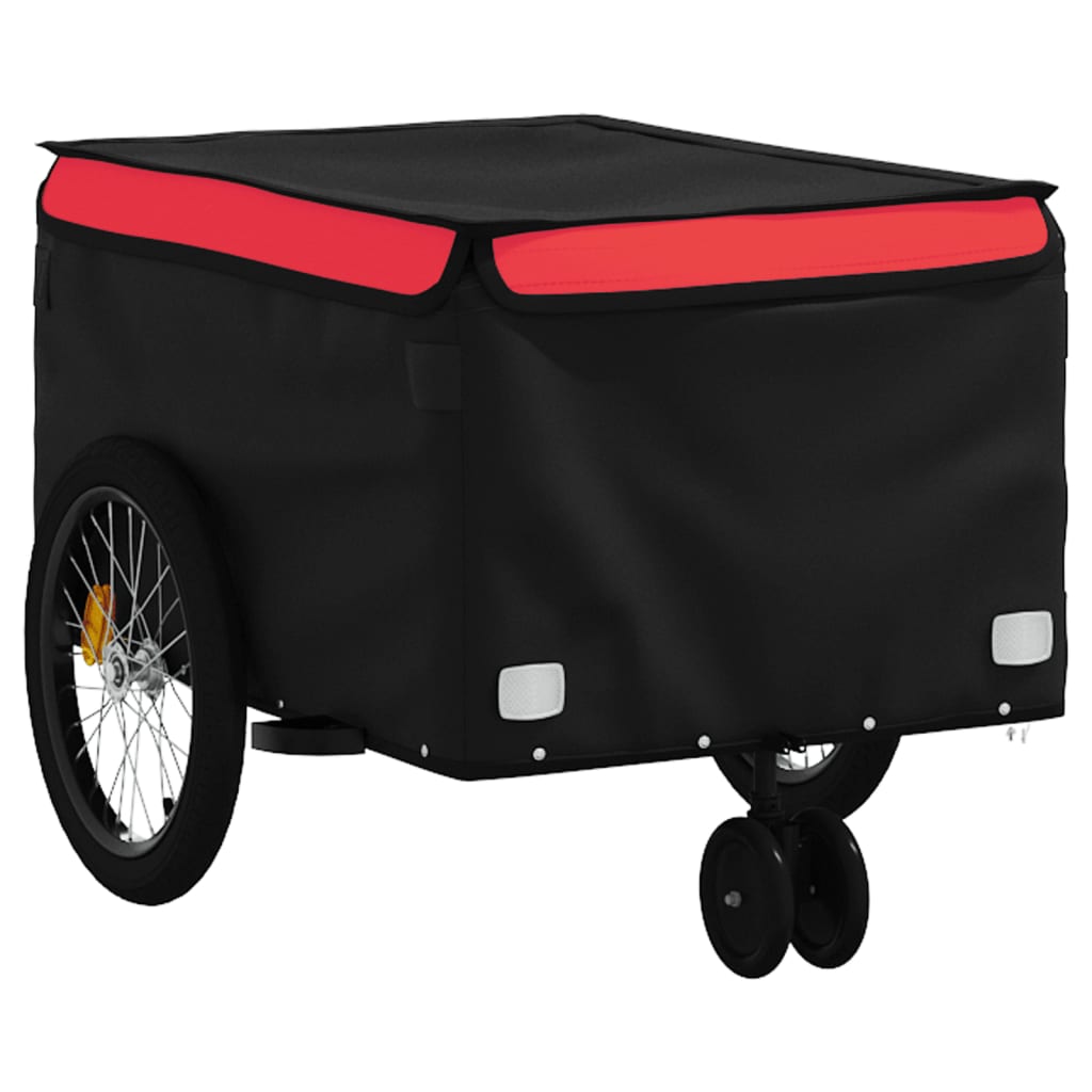 Bike Trailer Black and Red 30 kg Iron