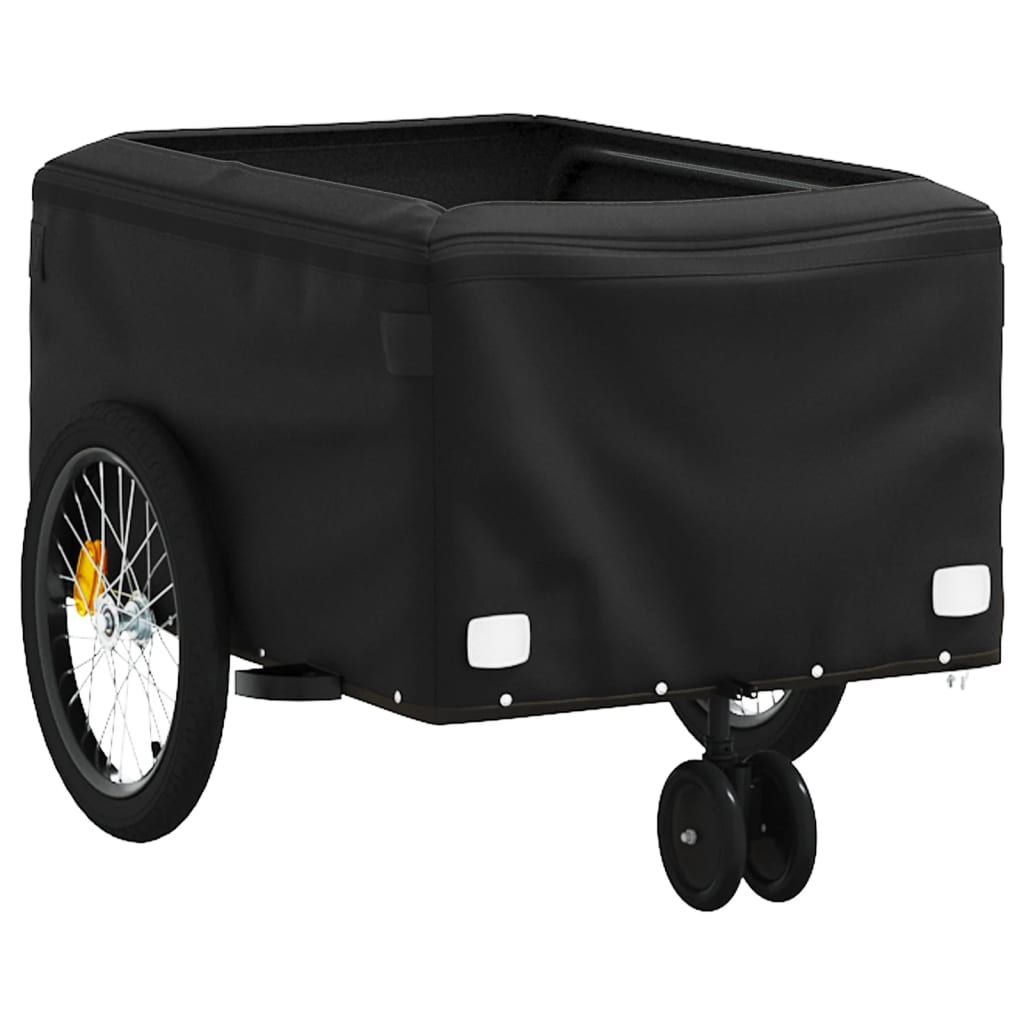 Bike Trailer Black and Red 30 kg Iron