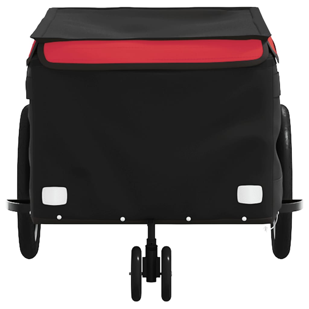 Bike Trailer Black and Red 30 kg Iron