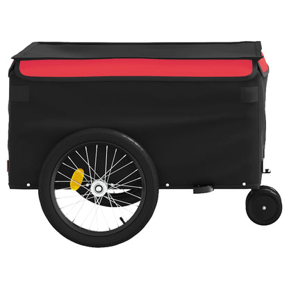 Bike Trailer Black and Red 30 kg Iron