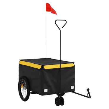 Bike Trailer Black and Yellow 30 kg Iron