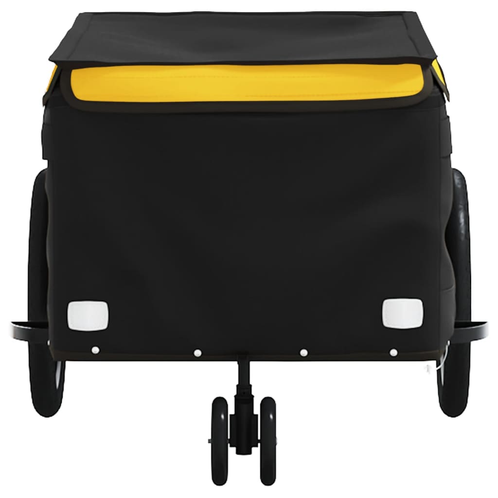 Bike Trailer Black and Yellow 30 kg Iron