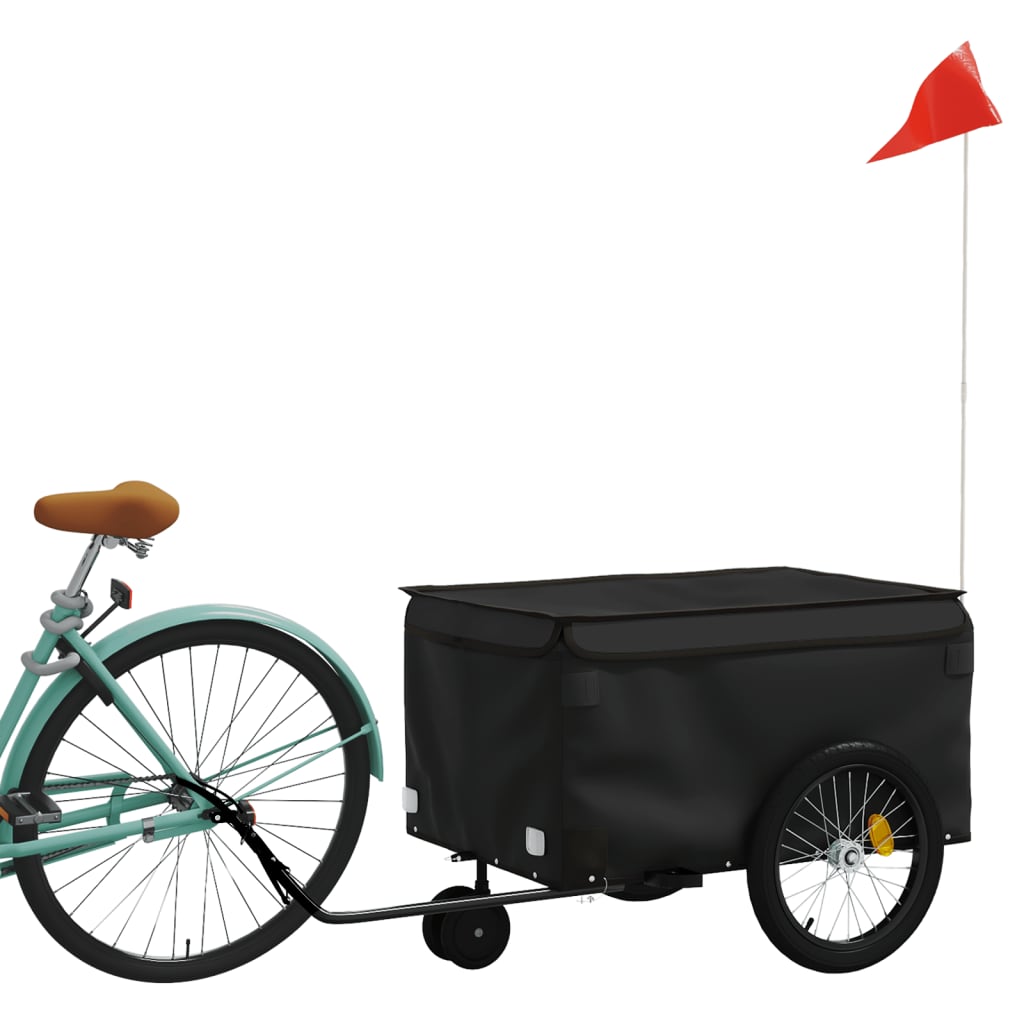 Bike Trailer Black 30 kg Iron