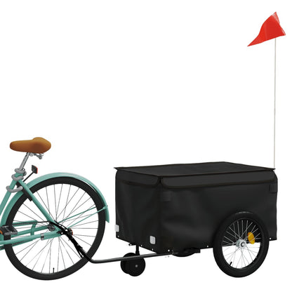 Bike Trailer Black 30 kg Iron