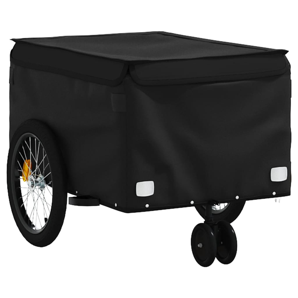 Bike Trailer Black 30 kg Iron