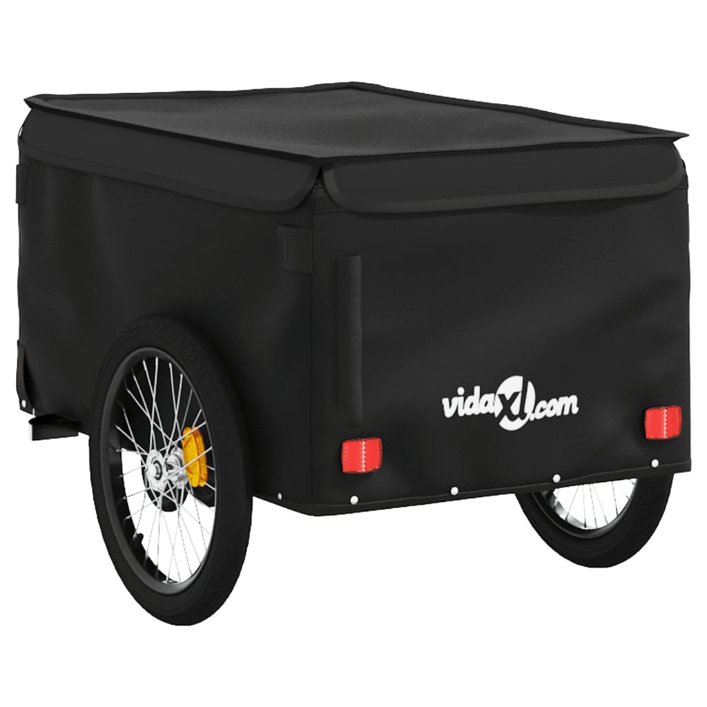 Bike Trailer Black 30 kg Iron