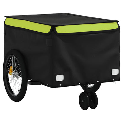 Bike Trailer Black and Green 30 kg Iron