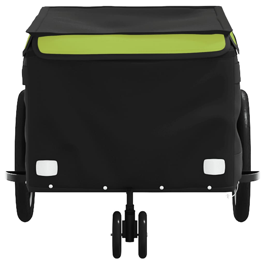 Bike Trailer Black and Green 30 kg Iron