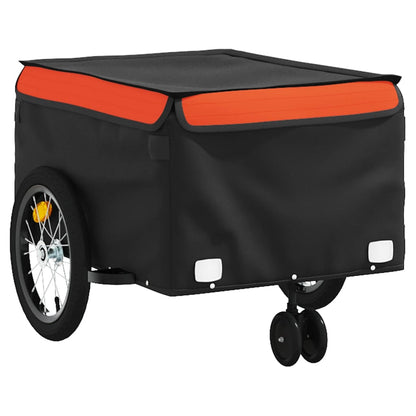 Bike Trailer Black and Orange 45 kg Iron