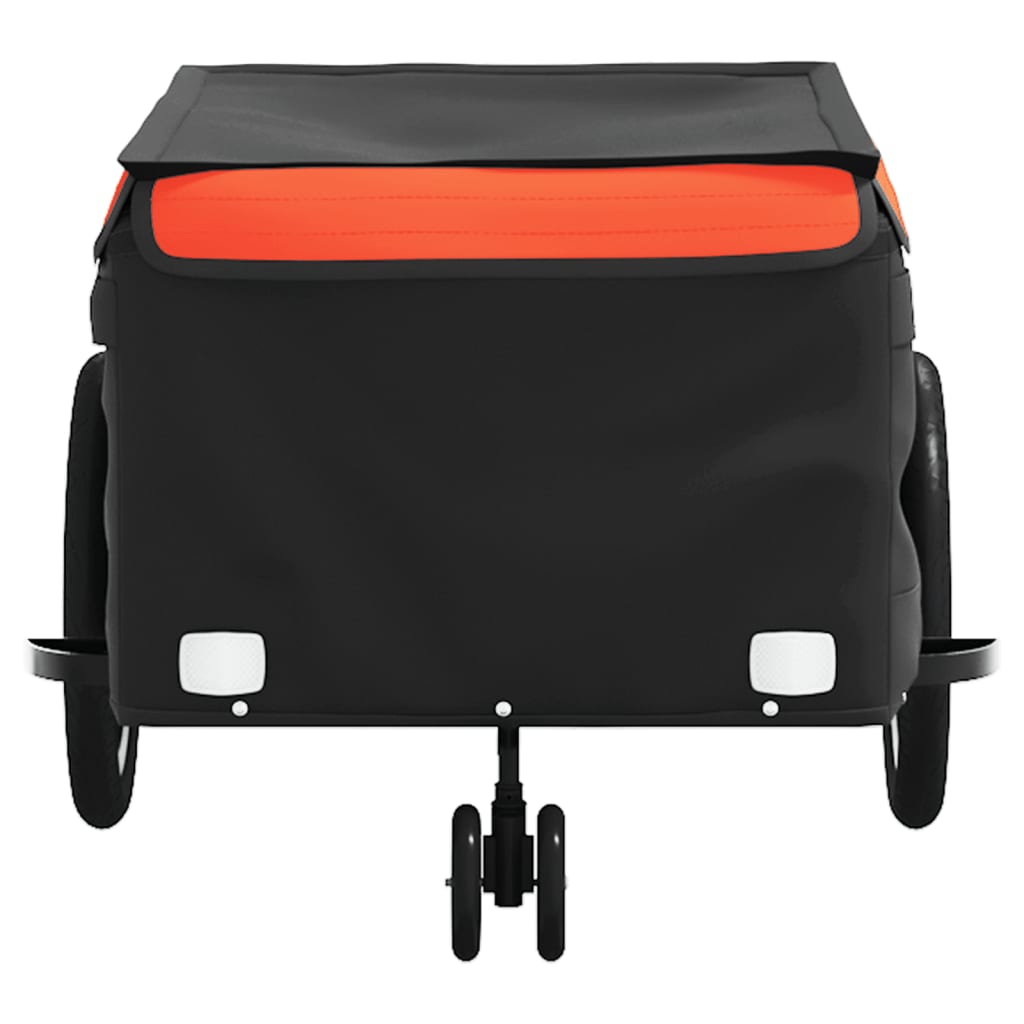 Bike Trailer Black and Orange 45 kg Iron