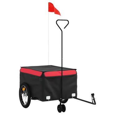 Bike Trailer Black and Red 45 kg Iron