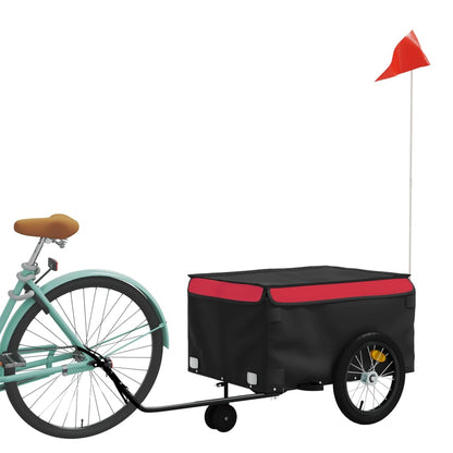 Bike Trailer Black and Red 45 kg Iron