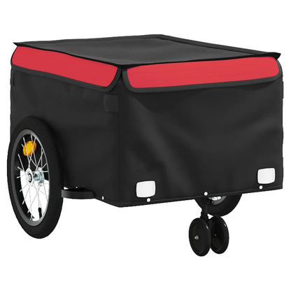 Bike Trailer Black and Red 45 kg Iron