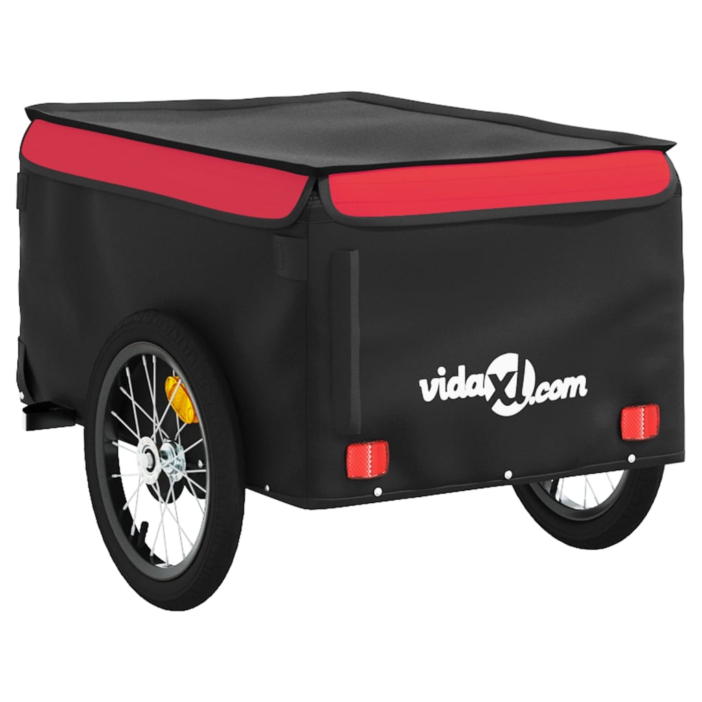 Bike Trailer Black and Red 45 kg Iron