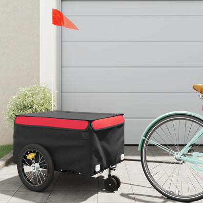 Bike Trailer Black and Red 45 kg Iron