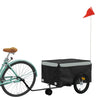 Bike Trailer Black and Gray 99.2 lb Iron