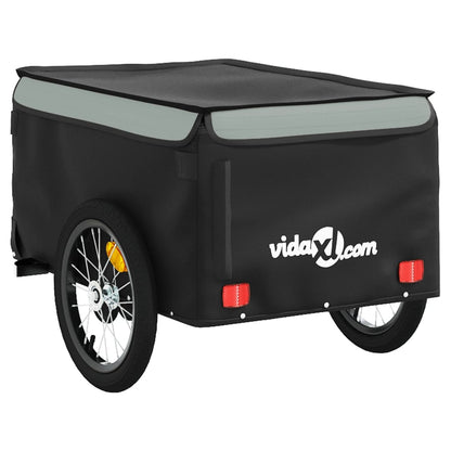 Bike Trailer Black and Grey 45 kg Iron