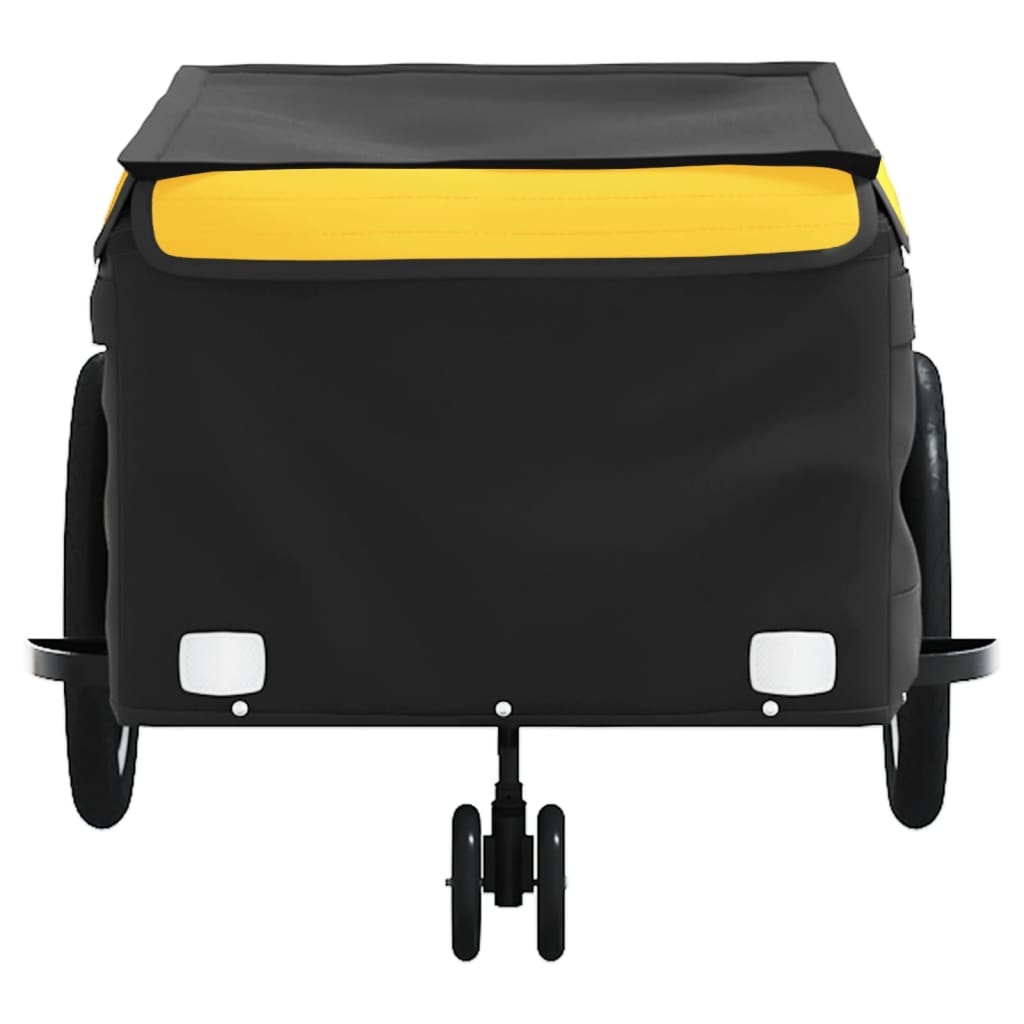 Bike Trailer Black and Yellow 45 kg Iron