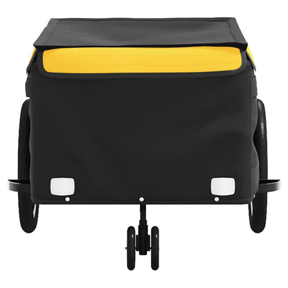 Bike Trailer Black and Yellow 45 kg Iron