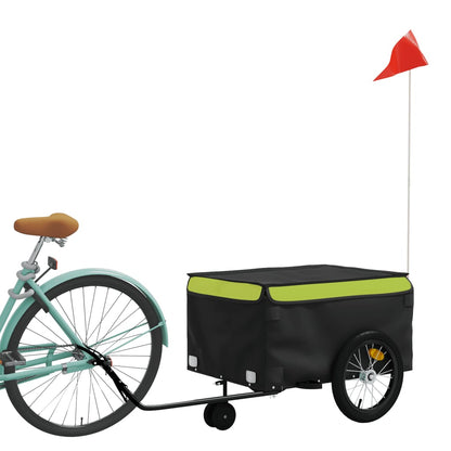 Bike Trailer Black and Green 45 kg Iron