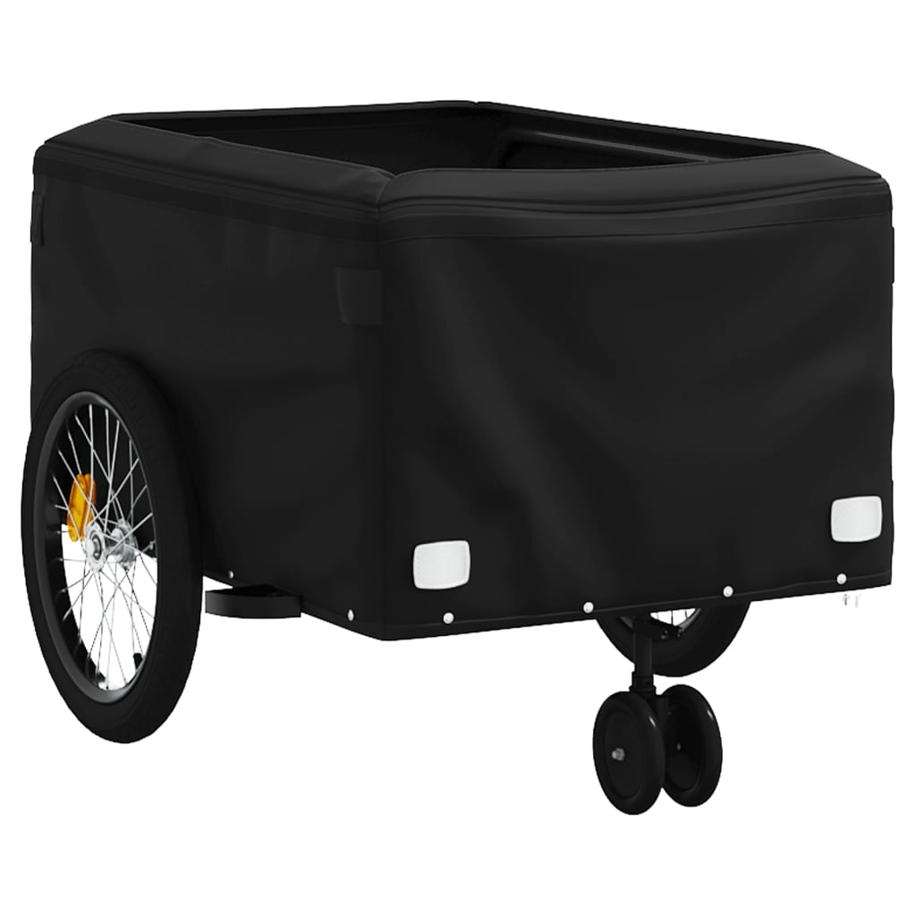 Bike Trailer Black and Orange 45 kg Iron