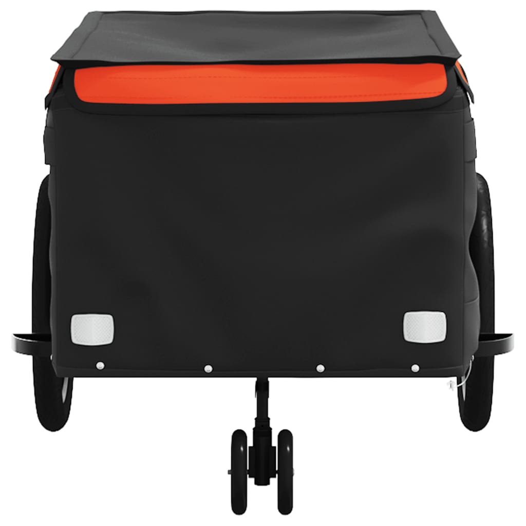 Bike Trailer Black and Orange 45 kg Iron