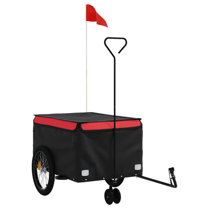 Bike Trailer Black and Red 45 kg Iron