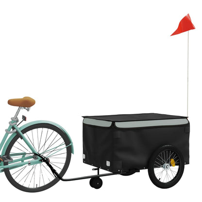 Bike Trailer Black and Grey 45 kg Iron