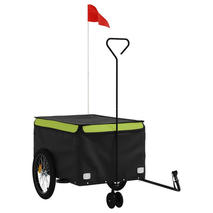 Bike Trailer Black and Green 45 kg Iron