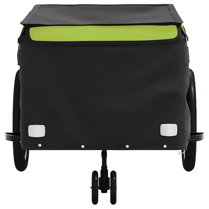 Bike Trailer Black and Green 45 kg Iron