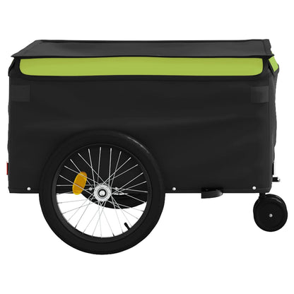 Bike Trailer Black and Green 45 kg Iron