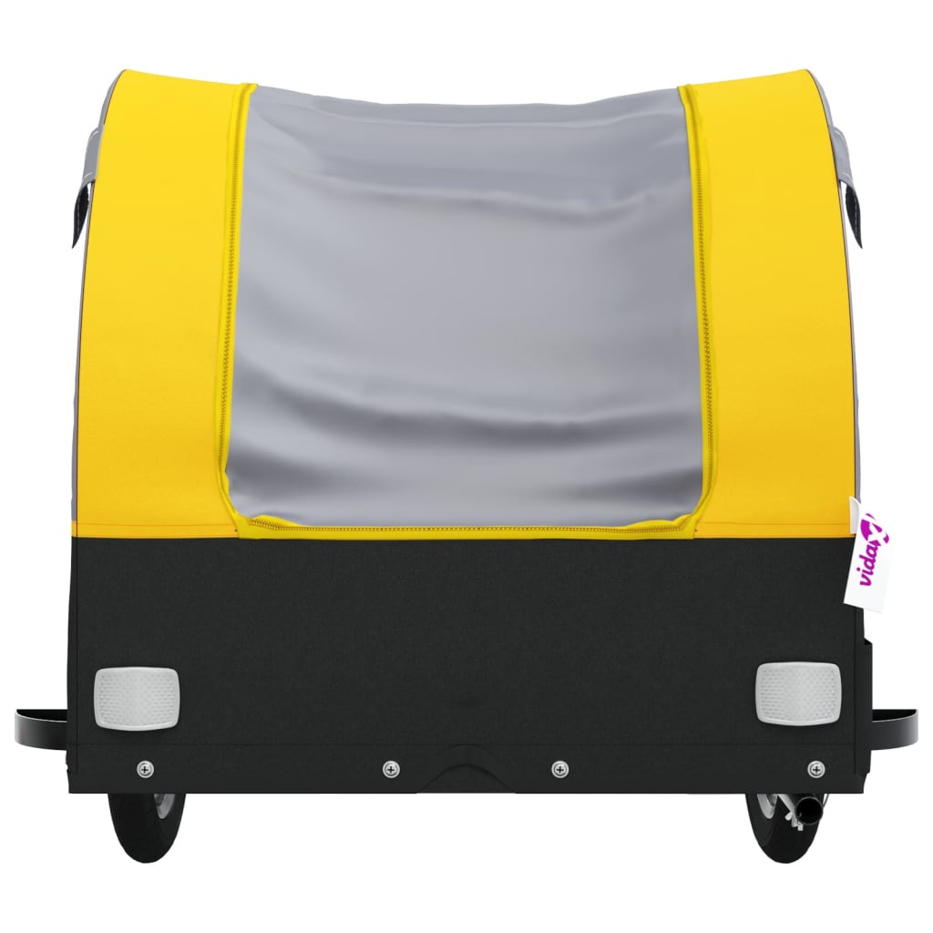 Bike Trailer Black and Yellow 30 kg Iron