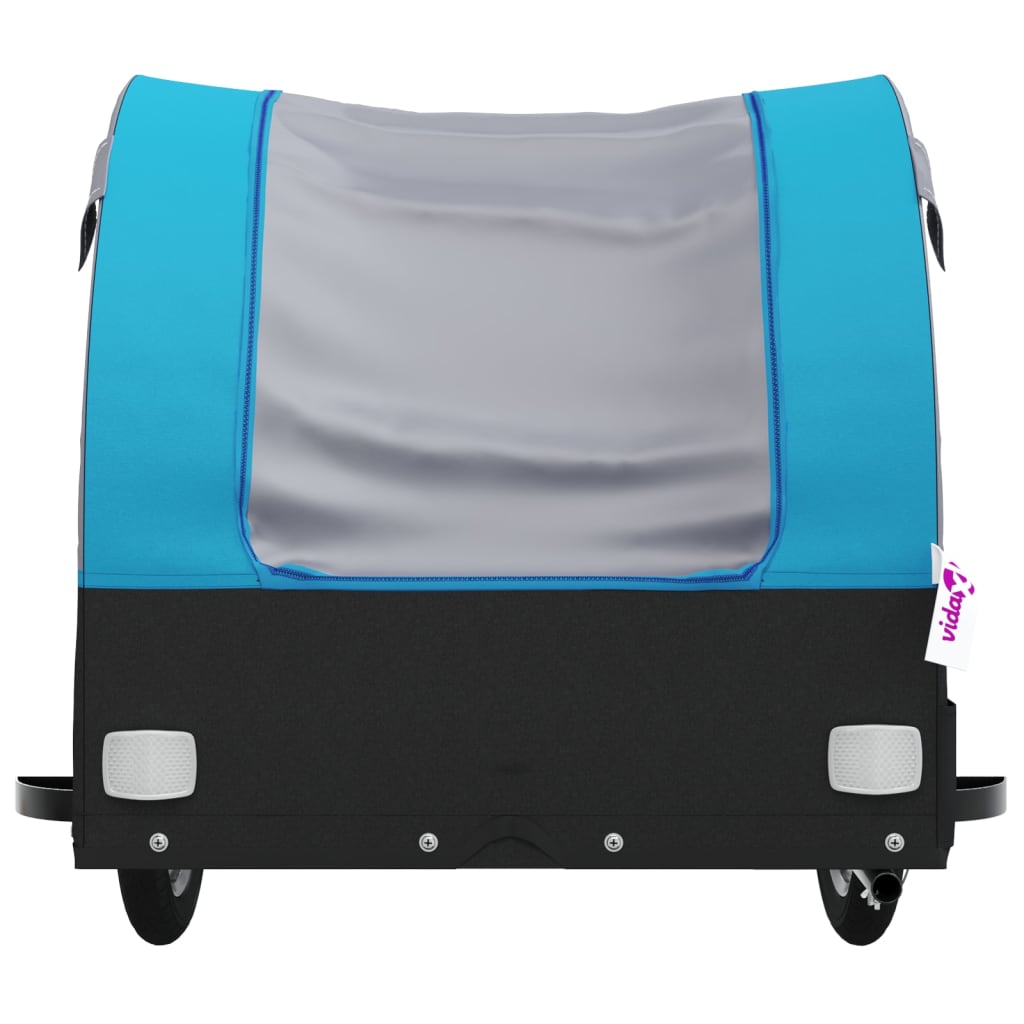 Bike Trailer Black and Blue 30 kg Iron