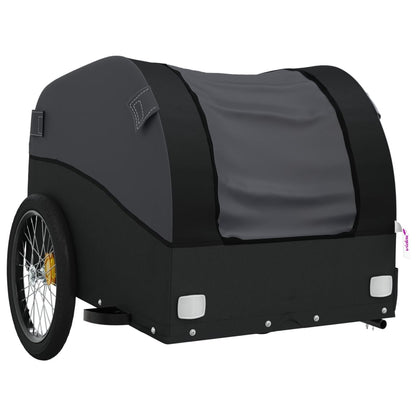 Bike Trailer Black 30 kg Iron